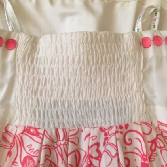 Lilly Pulitzer Size 0 Strapless White and Pink Crawfish Dress - Picture 3 of 8